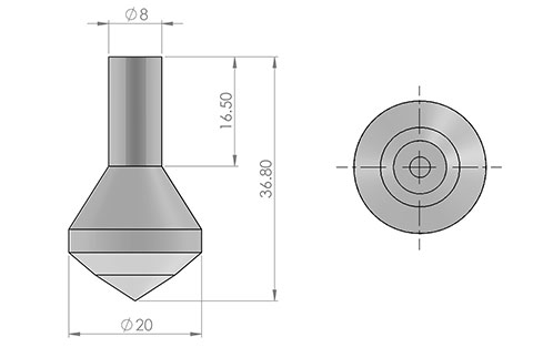 rosebud fitting cad image