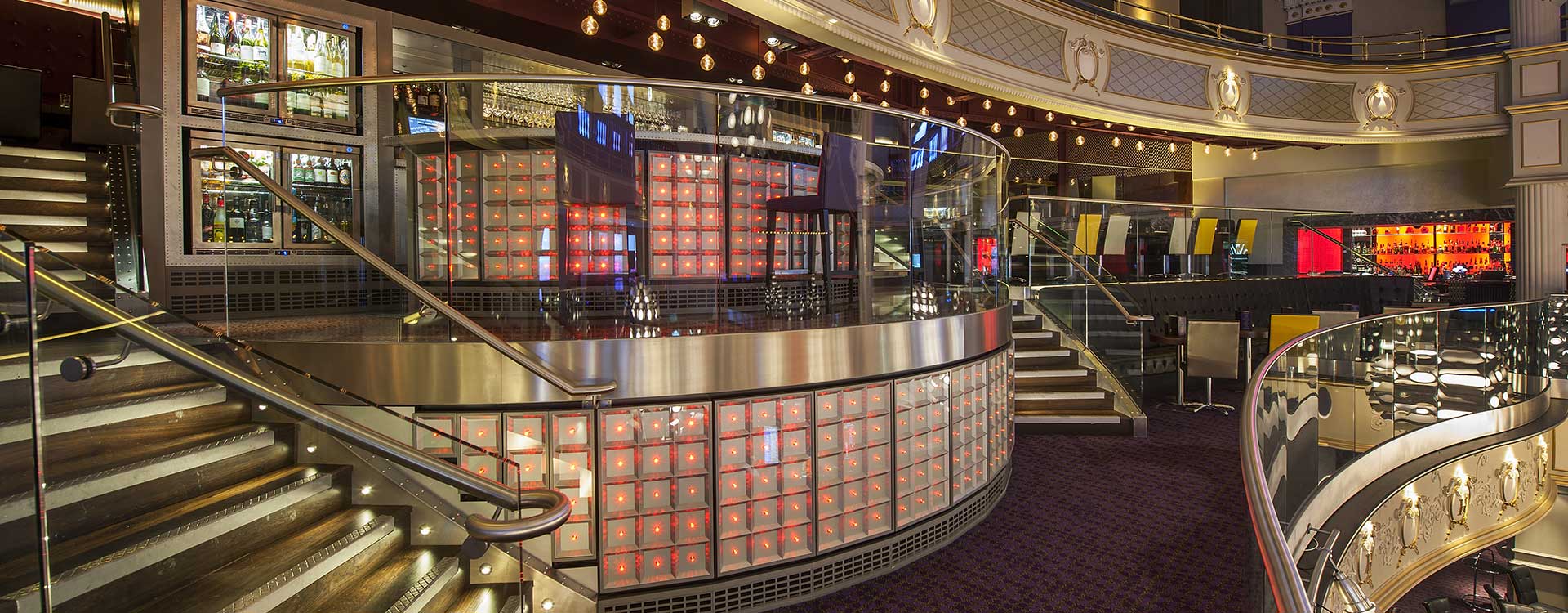fibre optic lighting in the hippodrome casino