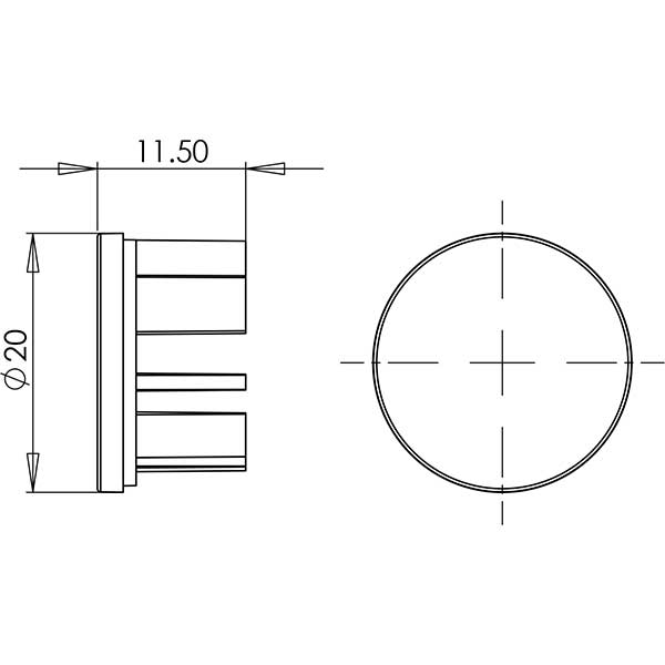 metroled end cap cad