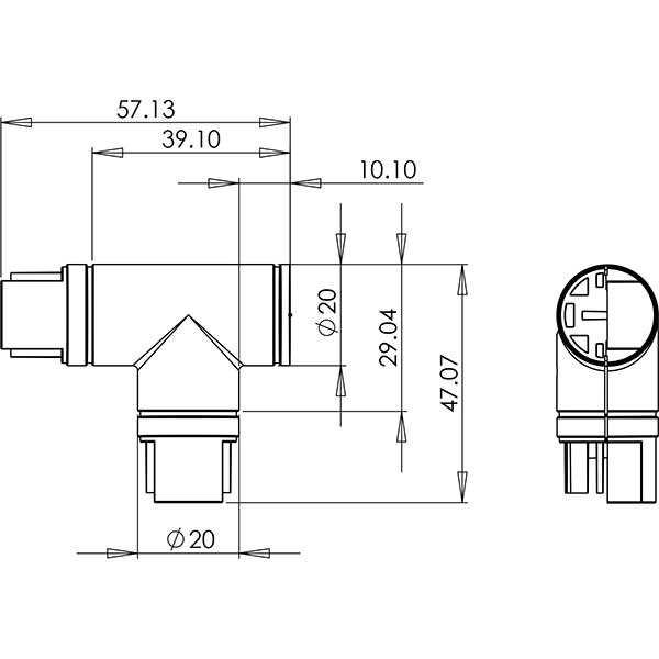 metroled rotating corner a cad