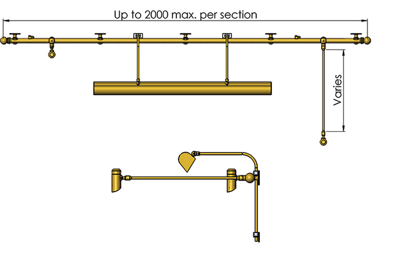 caravaggio gallery rail cad image