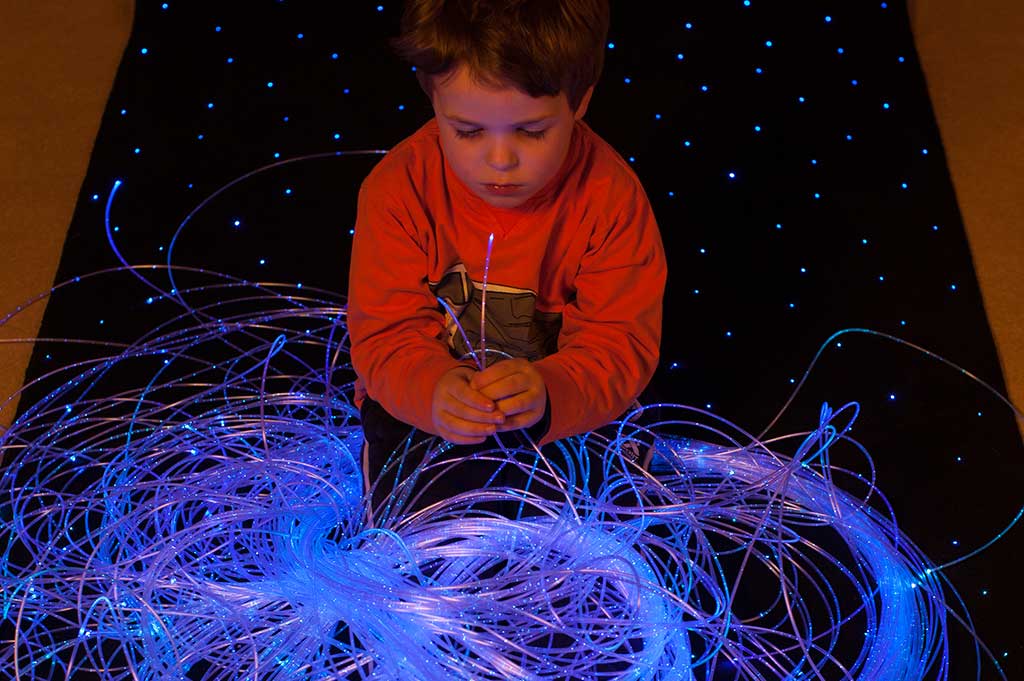 sparkle fibre optic harness for sensory use